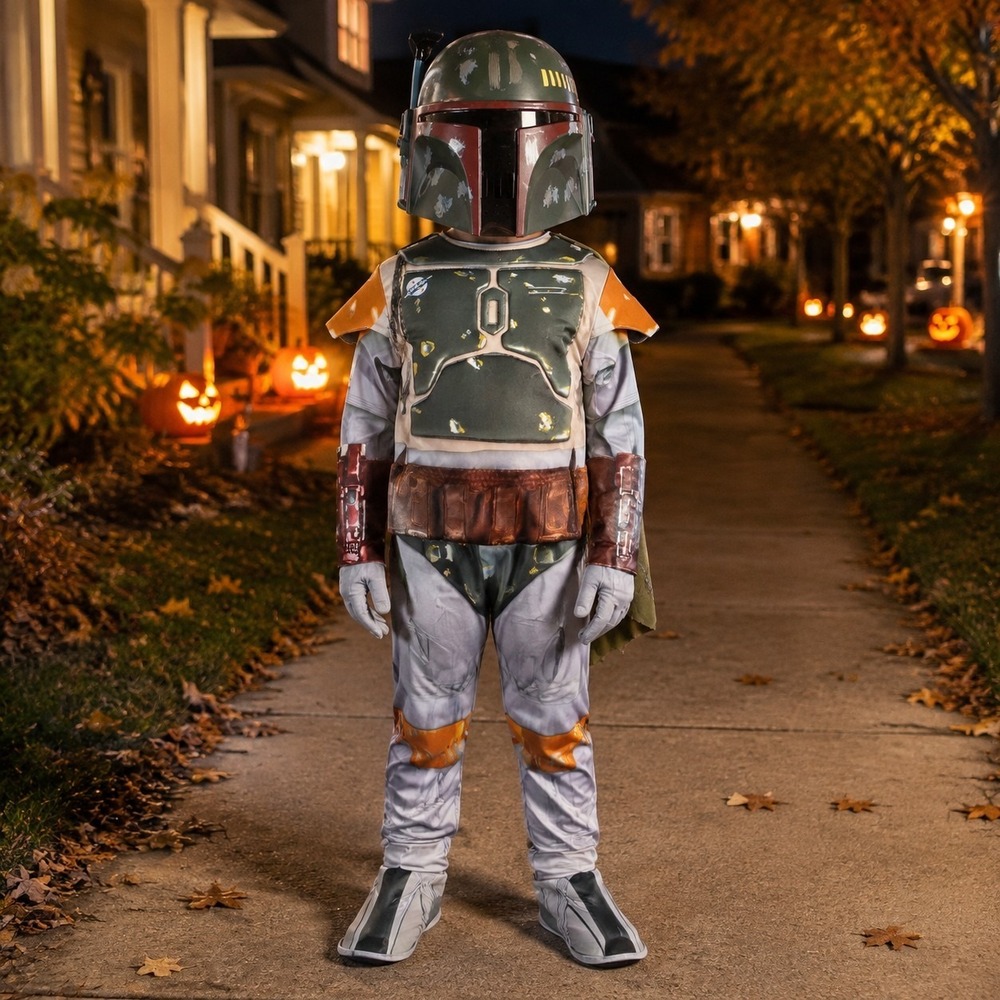 Boba Fett Costume Child Small 4-6 Star Wars Complete Deluxe Set Rubies New